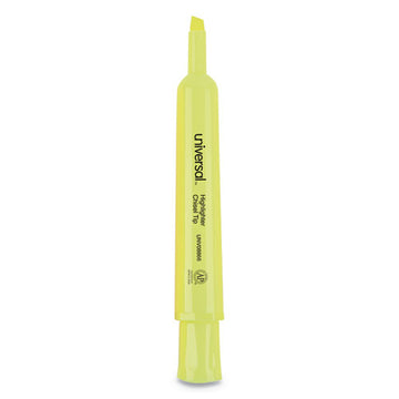 Universal™ Desk Highlighter Value Pack, Fluorescent Yellow Ink, Chisel Tip, Yellow Barrel, 36-pack freeshipping - TVN Wholesale